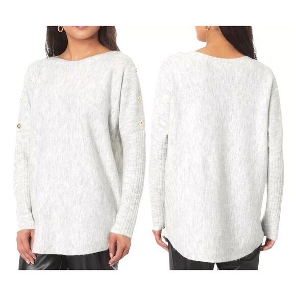 Lilly Pulitzer Sweaters - NWT Lilly Pulitzer Arna Buttoned Longline Sweater - Seaside Grey, Size M